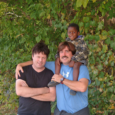 Family photo at La Ronde amusement park, 2007