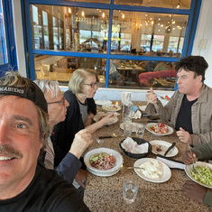 Meal out with Claudette and Marc, summer 2021