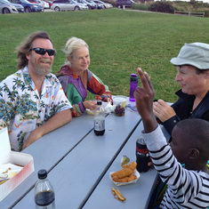 Claude with US family in Maine, 2013