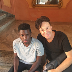 Claude with Augustin in Herculaneum, 2019