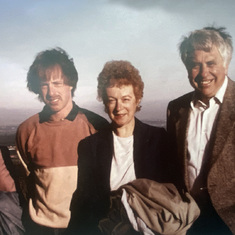 Aunt Mary, Joe, with Claude's mother Theresa and father Marcel in Portuagla, 1985