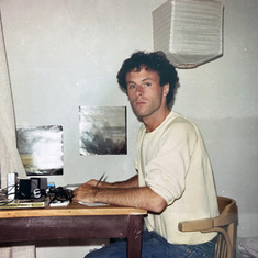 Claude studying Spanish in Spain, 1985