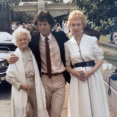 Claude with grandmother Marie-Reine (left) and mother Theresa at convocation, 1982