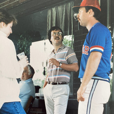 From left to right, Erin, dad Marcel, and brothers Paul and Marc