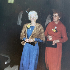 Grandmother Marie-Reine (left)