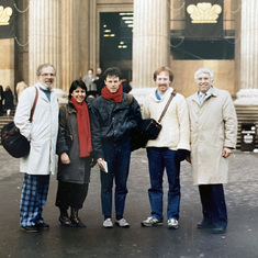 Claude on trip to London, 1985