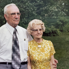 Claude's Grandmother, Marie-Reine (right) and Grandfather Léo