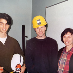 Claude with Linda Lilge from at the Langstaff School in Richmond Hill where Claude taught from 1987 