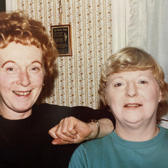 Claude's mother Theresa and aunt Mary, in Windsor, ca. 1985