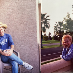 Claude in AZ with his mother Theresa, ca. 1988