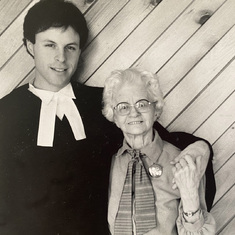 Claude with his Grandmother, Marie-Reine Picard