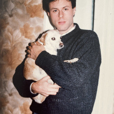 Claude with Thumper, ca. 1982