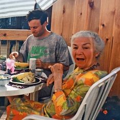 Claude with Scott's mother Bette, in Toronto, ca. 1997