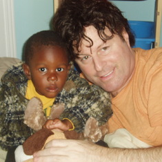 Augustin with Claude shortly after arrival from Haiti, Nov. 2006