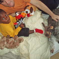 Augustin with Claude shortly after arrival from Haiti, Nov. 2006