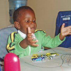 Augustin shortly after arrival from Haiti, Nov. 2006: his FIRST SMILE !!!!! ;-)