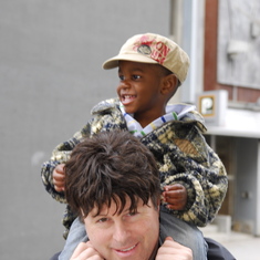 Augustin with Claude on his first trip to Quebec City, 2007