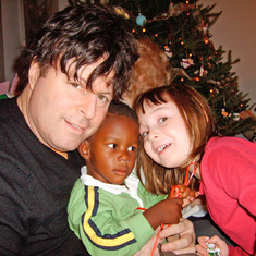 Augustin with Claude and Clair on his first trip to Windsor, 2006