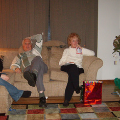 Claude's mother Theresa (left), father Marcel (center) and sister Erin in Windsor, Xams ca. 2008