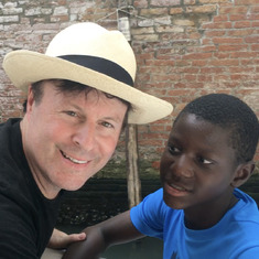 Claude and Augustin on a water taxi in Venice as we arrive for the first time in 2015 (we would later come back in 2018 with niece Shannon for a two week visit): WE LOVED VENICE