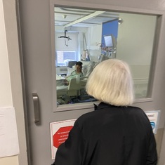 Aunt Claudette Picard visiting Claude at the Saint Jerome Hospital