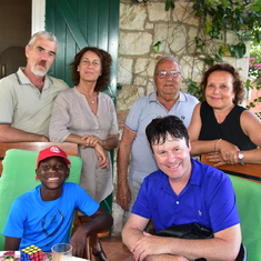 Claude and Augustin with Flavia (Aug's tutor) and family in Italy, 2015