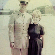 Claudia with Officer Bob off to War 1966
