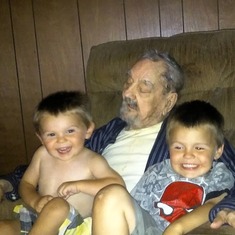 Clay with his Grandsons Dylan and Dudley
