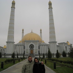 With sister Lynda, Ashgabat, Turkmenistan 2007