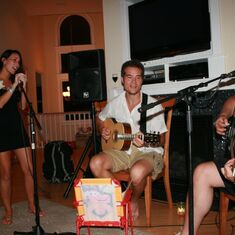 Cousin Katie, Evan and Clayton, belting it out at her wedding reception