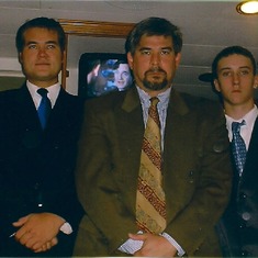 Alaska Cruise 2002. Evan, Clayton, and Chris. Clayton and his nephew Chris wanted to be part of the Soprano's cast.
