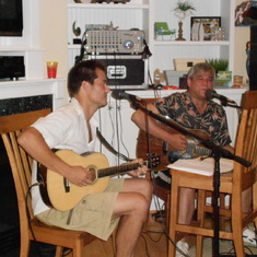 Reunion and Wedding 2011: Evan and Clayton doing what they love to do!