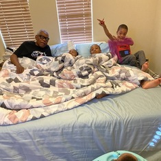 My Kiddos hanging out in Grandpa’s room!
