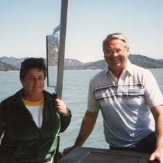 Cleve and Betty on Lake Shasta