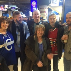 Diane, Max, Brenton, Rickie, Jeremey, Sharon (Habs game )