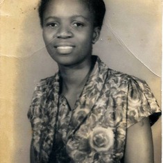 Chief (Mrs.) Christianah Oni Deru as a young lady