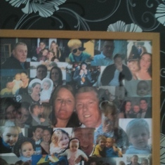 This is a collage of colin with all his family xx