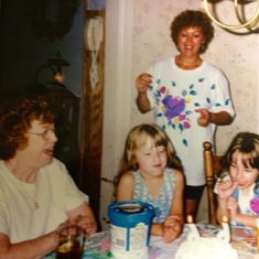 Granmom Margaret Alexi Colleen and Alyssa Birthday