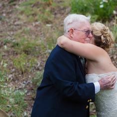 Becky's (Granddaughter) Wedding and those incredible Papa hugs