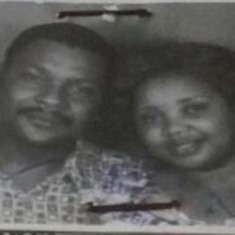 With her husband, Mola Peter Ndive