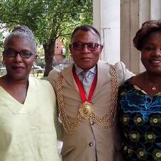 With Iyamide and Mayor of Lambeth at the Sickle Cell Society Thanksgiving Service in 2015