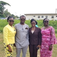 With Brother and sisters at Uche's Induction 