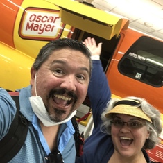 We went to Garlic Festival and saw the Oscar Mayer wiener mobile. I wish you could have been with us
