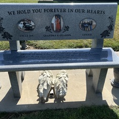 I cleaned the bench and brought out the Angel wings to the cemetery on Mothers Day. I hope you like 