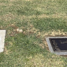 I cleaned the headstones and got them all spiffed up. Love you Mom