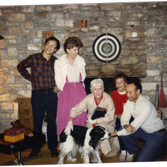 L.to R: Eric, Peggy Dickson, Betsy Dickson, Cora, Greg. Sarah in front