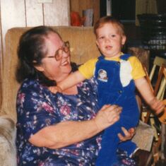 Grandma Mary Wengren (Fisher) with Dennis Hopper