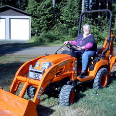 Grandma Cora on Tractor 2