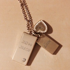 My necklace made to always remember dad.