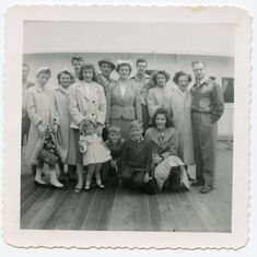 Family at the Montreal Port, 1956 0r '57